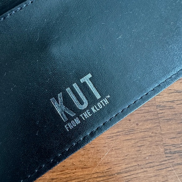 KUT from the Kloth Black & White Vegan Leather Wallet - Picture 4 of 6